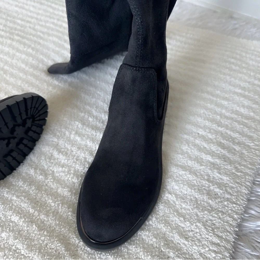 Guess Remont 2  Black Faux Suade Over the Knee Boots